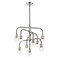 Z-Lite Neutra 9 Light Chandelier, Matte Black + Polished Nickel & Clear 621-9MB-PN - alternate 2